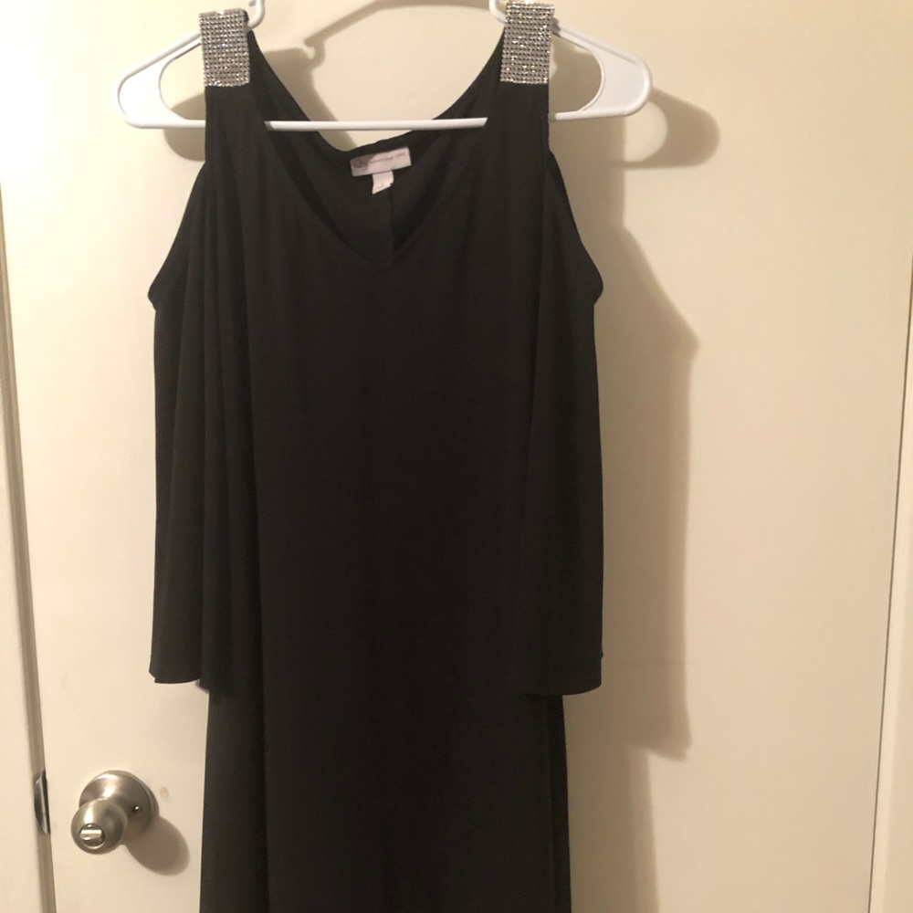 Evening off shoulder dress